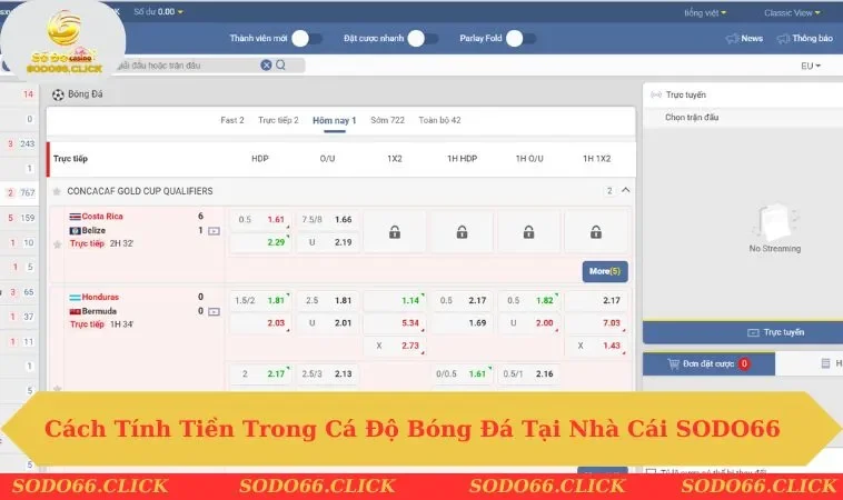 Cách tính tiền cá độ bóng đá
